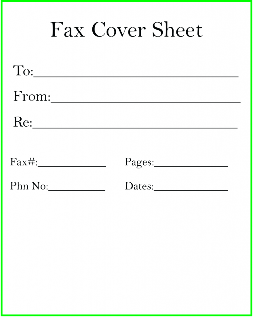 Free Fax Cover Sheet Template [PDF, Word, Google Docs ...