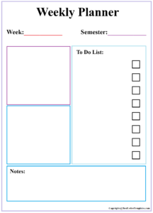 Weekly Planner For Teachers