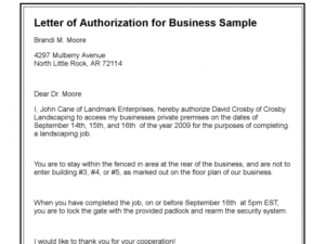 What is Letter of Authorization