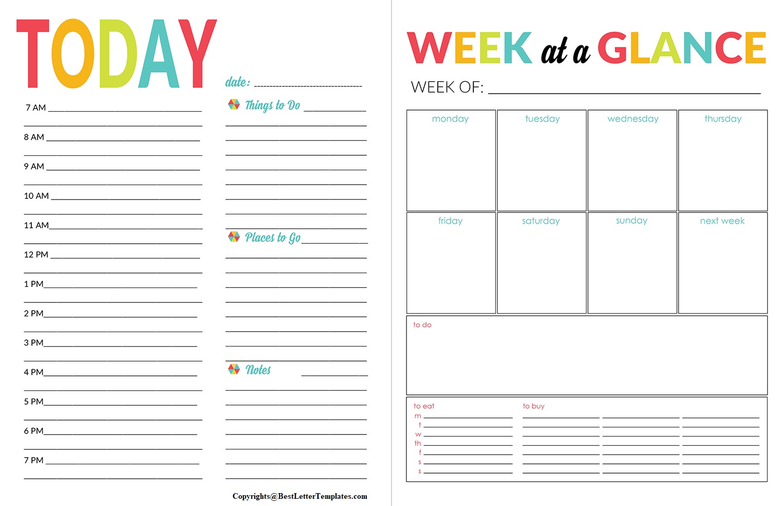Daily Planner For Students Printable