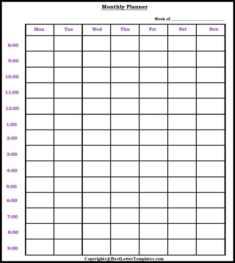 Monthly Study Planner
