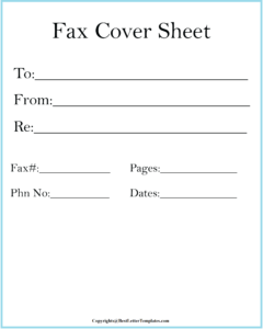 Personal Fax Cover Sheet Download