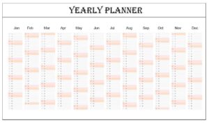 Blank Office Works Yearly Planner
