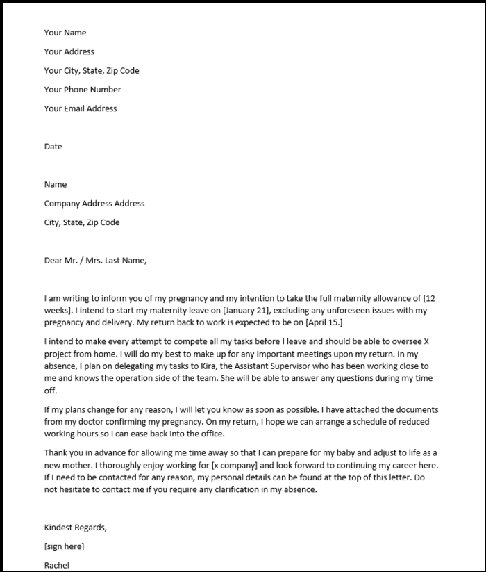 Request Letter Template For Leave