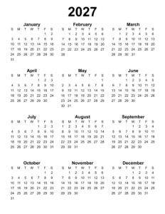 Printable Yearly Planner Template